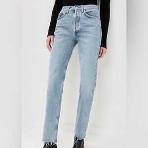Agolde Lana Mid Rise Straight Jeans